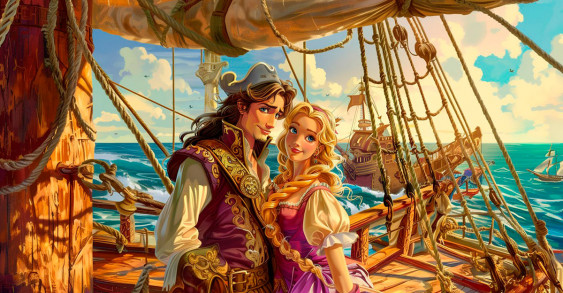 Читать сказку Сказка про принцессу Лили и пиратский корабль
